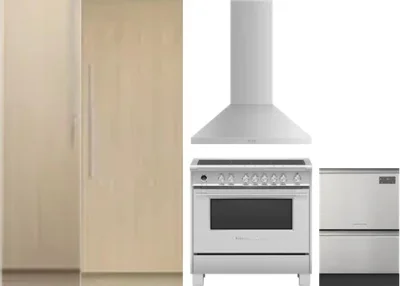 5 Piece Package Includes Refrigerator, Freezer, Range, Hood And Dishwasher